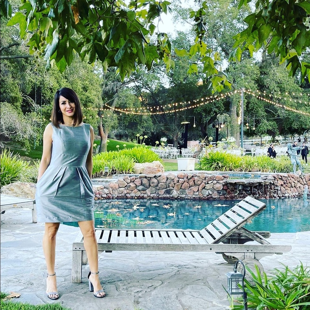 Silver/grey open back dress - Picture 9 of 11